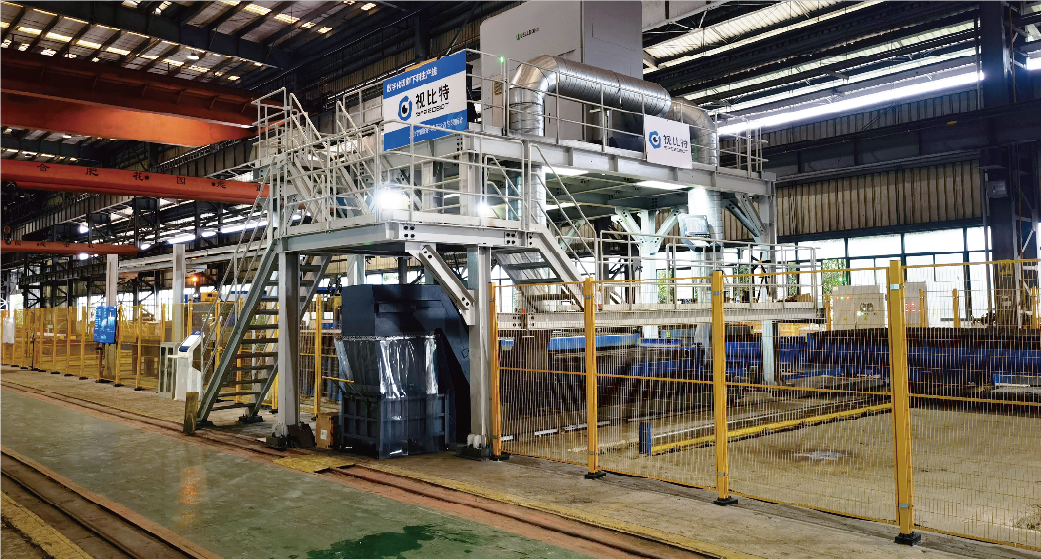 Steel plate cutting production line